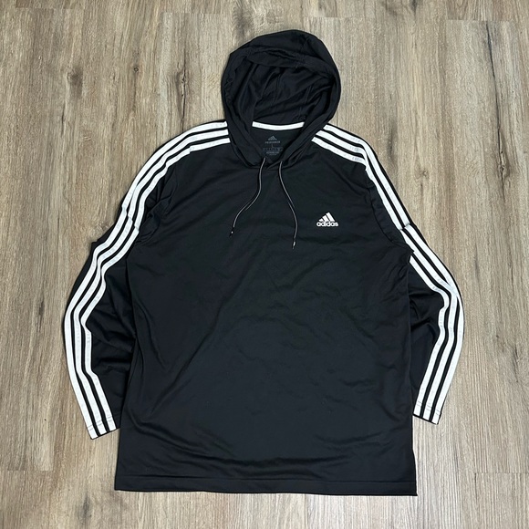 adidas Tops - Adidas Black Pullover with White Accents